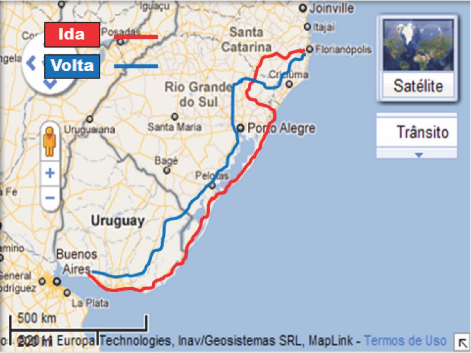 Expedição Brasil Uruguai 2012 O mapa