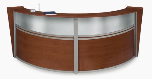 OFM Marque Cherry Finished Double Reception Station OFM Marque Cherry Finished Double Reception Station