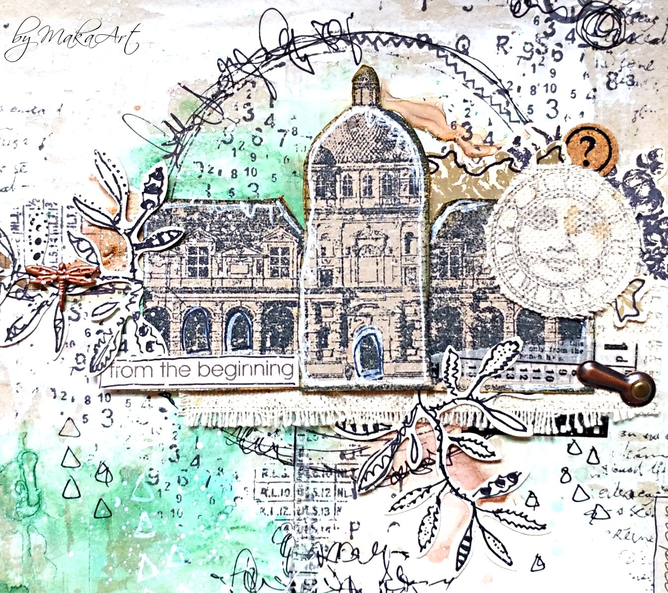 My journey through the Scrapbookworld... *Art Journal Challenge Nr. 8 Kraft Paper*