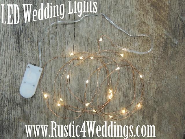 LED Fairy Lights- Battery Operated String Lights- Wedding Lights- Decorations For Rustic Table Settings- Church House Woodworks