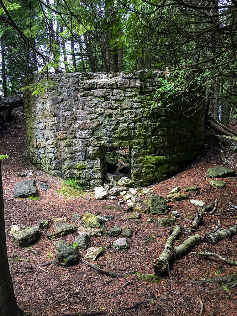 Abandoned Lime Kiln at Toft Point State Natural Area in Bailey's Harbor Door County