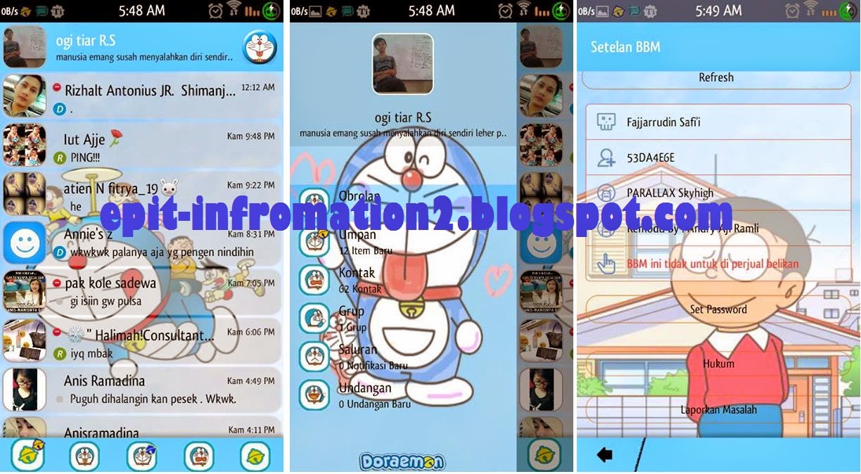 BBM Mod Tampilan Animasi Doraemon Theme Apk 2.8.0.21 Terbaru Gudang