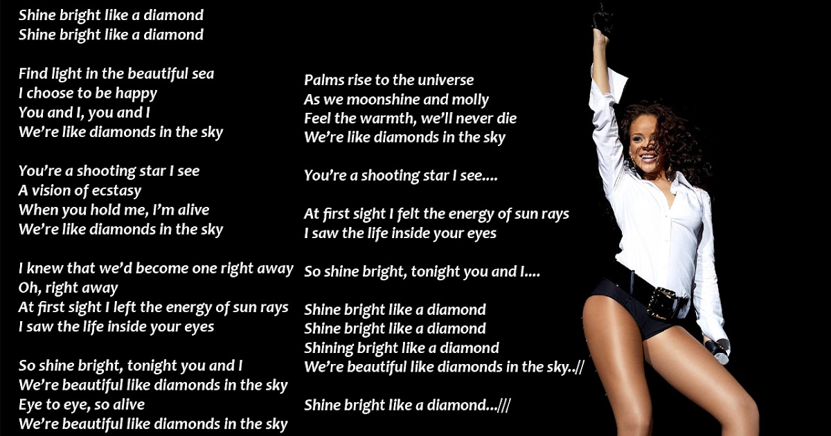 Rihanna shine bright like a diamond lyrics backwards lenateam