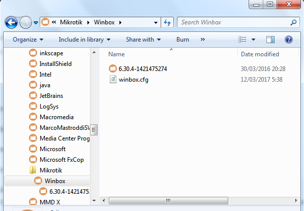 Temukan file Winbox.cfg
