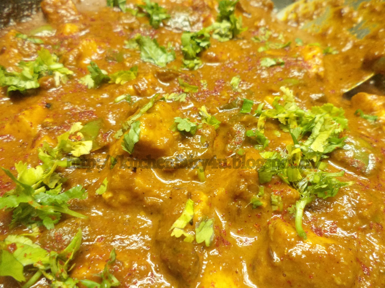 Kitchen Fairy PANEER CAPSICUM MASALA GRAVY