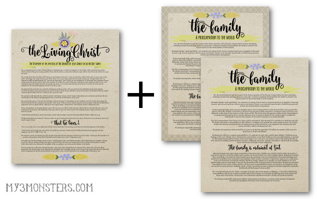My 3 Monsters: Free Family Proclamation Printables my-3-monsters-free-family-proclamation-printables