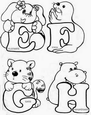 alfabeto dos bichinhos para pintar em tecido