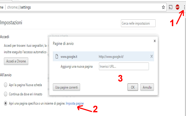 Imposta Google come pagina iniziale – Google