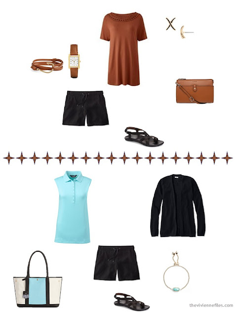 two ways to style black linen shorts two ways to style black linen shorts