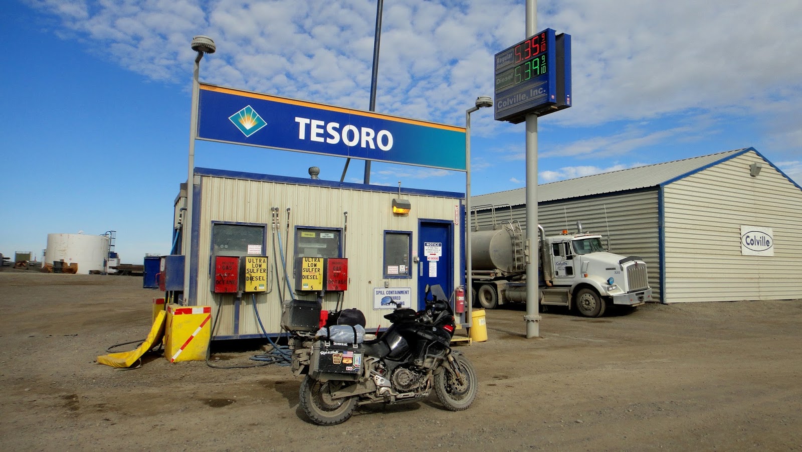 Riding the USA Day 19 Arrival in Deahorse Prudhoe Bay