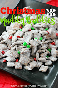Christmas Muddy Buddies recipe from Served Up With Love
