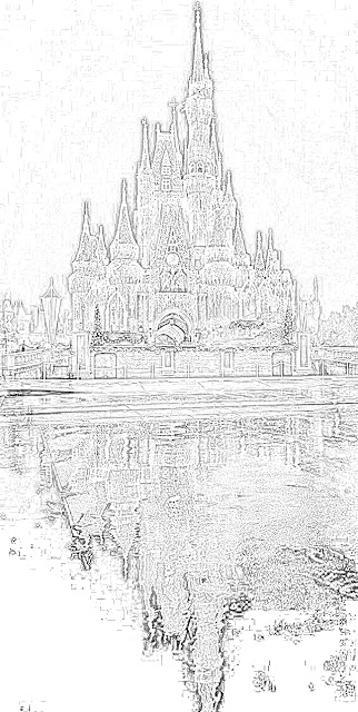Cinderella's Castle Walt Disney World coloring.filminspector.com