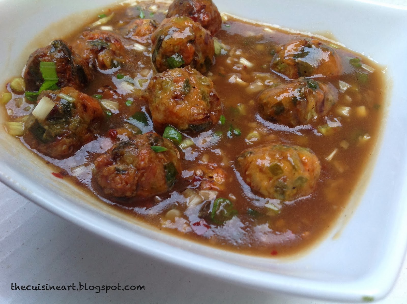the cuisine art Veg Manchurian Gravy