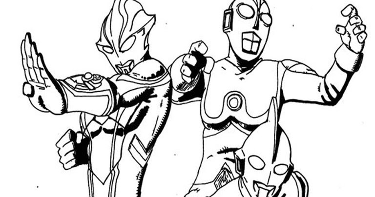 gambar mewarnai ultraman