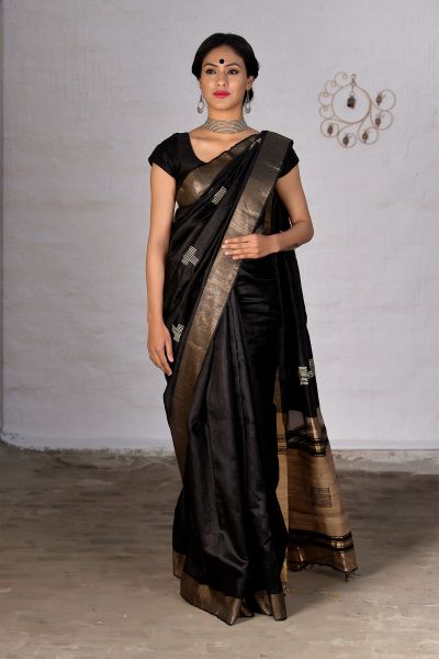 5 Shades Of Black Black Sarees That Let You Rule The World