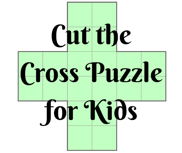 Cut the Cross Puzzle for Kids with Answers