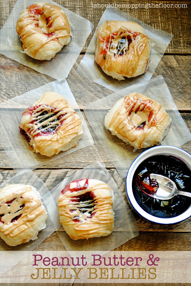 Peanut Butter Jelly Bellies i should be mopping the floor