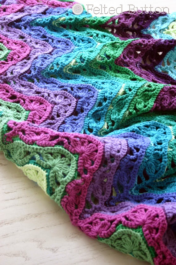 Brighton Blanket -- free crochet pattern by Susan Carlson of Felted Button