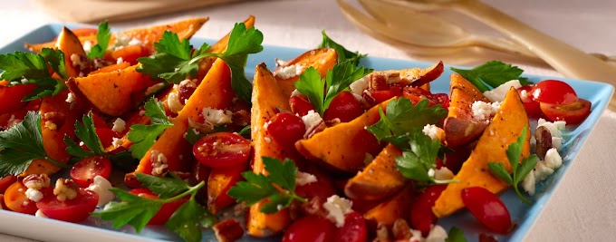 How to Make Sweet Potato Wedges with Parsley Salad