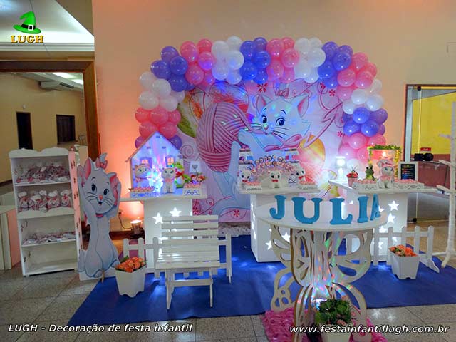 Decoração provençal tema Gata Marie - Festa infantil Decoração provençal tema Gata Marie para festa de aniversário infantil