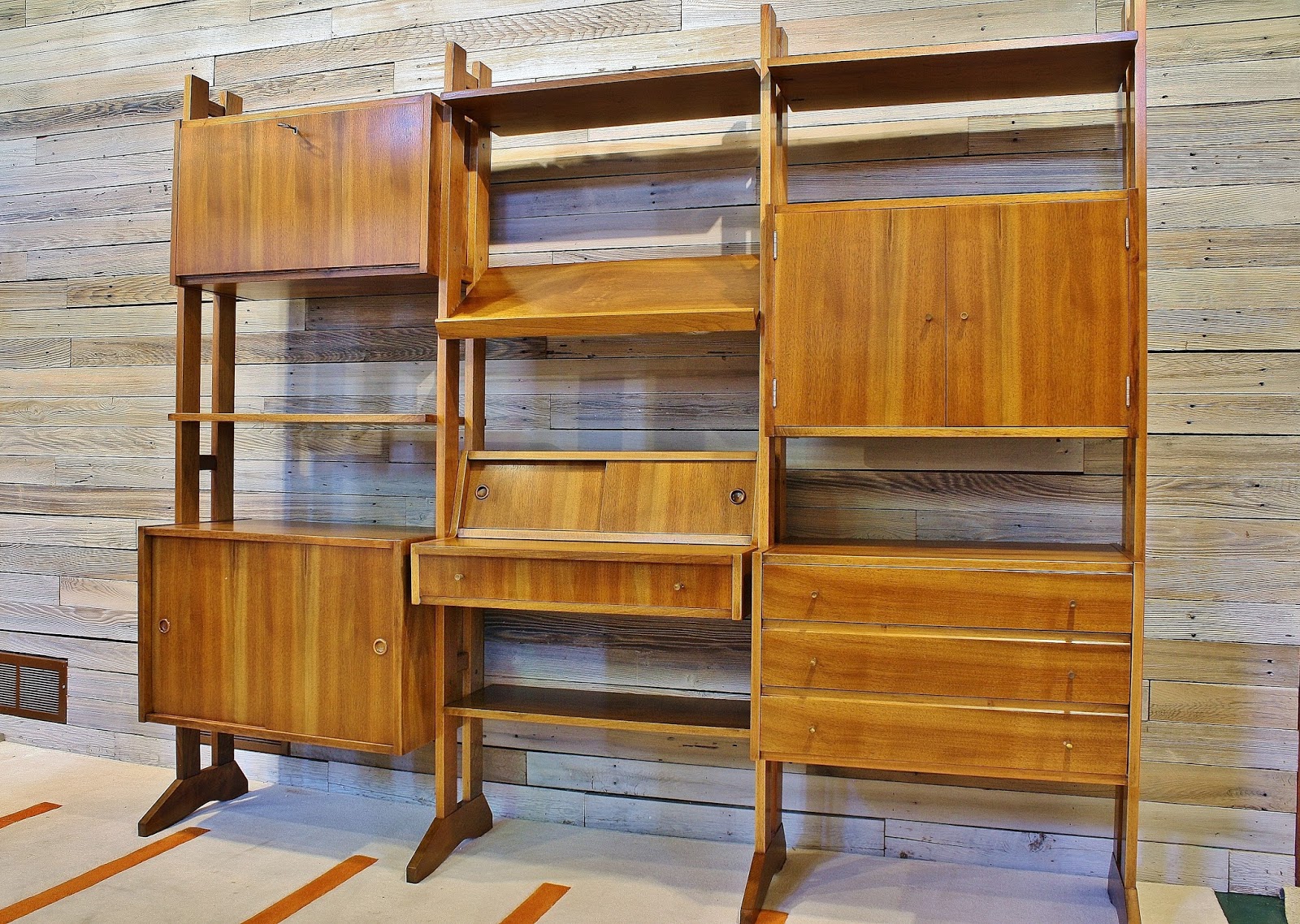 Modwerks Walnut Danish Modern Modular Wall Unit