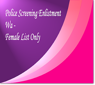 Wa Police screening shortlist