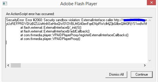 Ken Umemoto's vReality: Adobe Flash Player - An ActionScript error has ...
