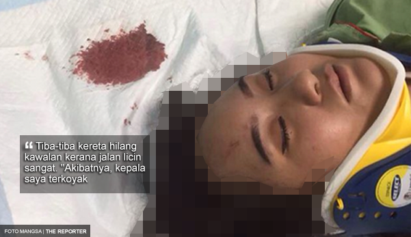 Kepala terkoyak angkara individu tuang minyak di jalan Genting Highlands