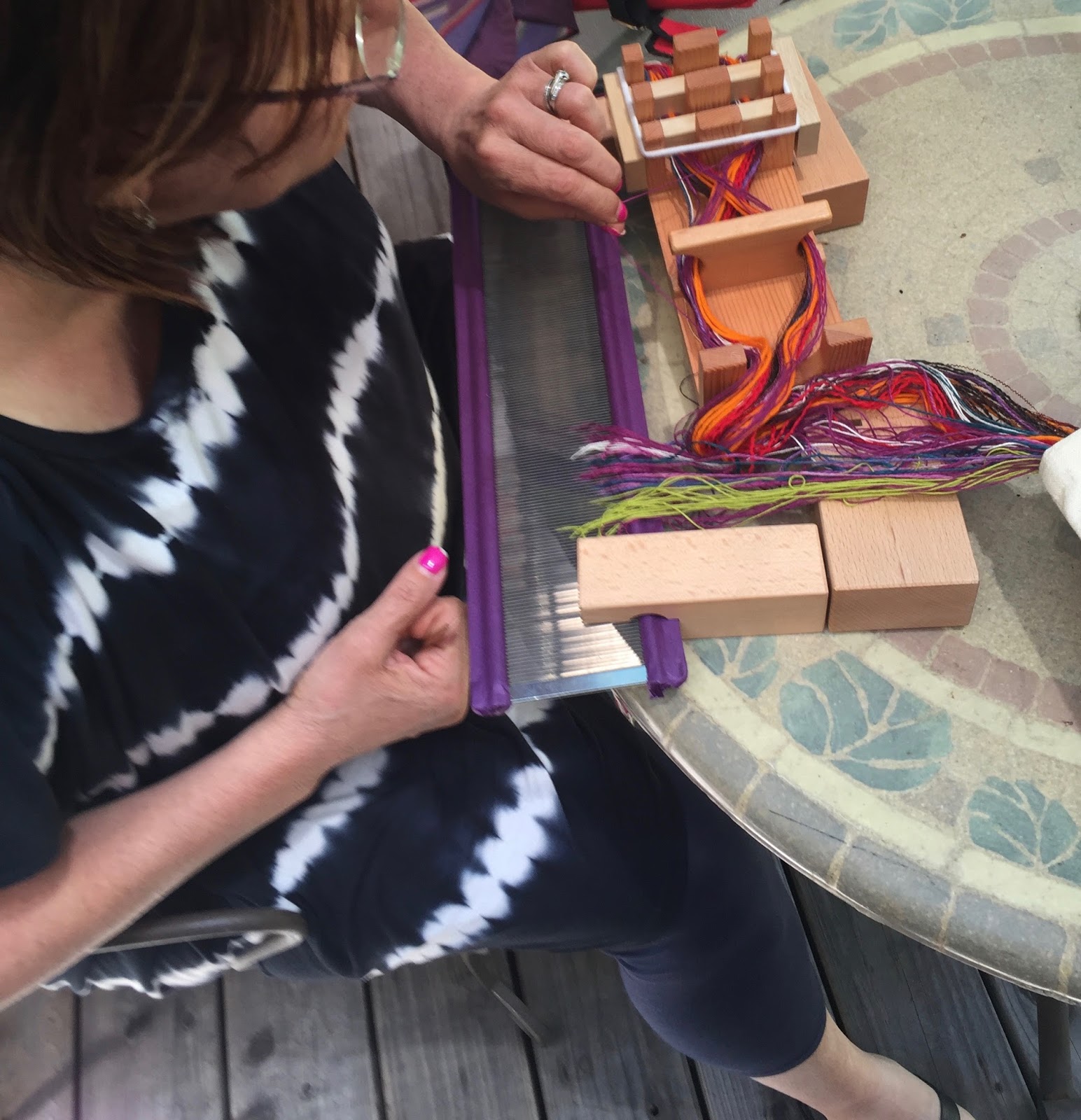 CENTERING WITH FIBER Saori weaving classes in Santa Cruz CA, My new