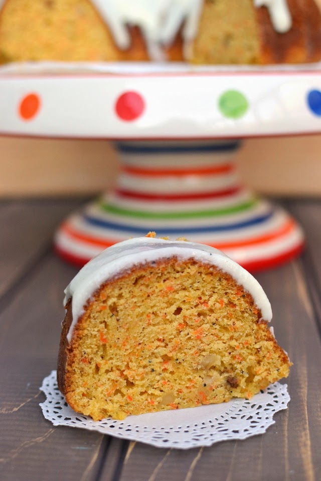 Eggless Carrot Cake with Ricotta cheese & Indian flavors