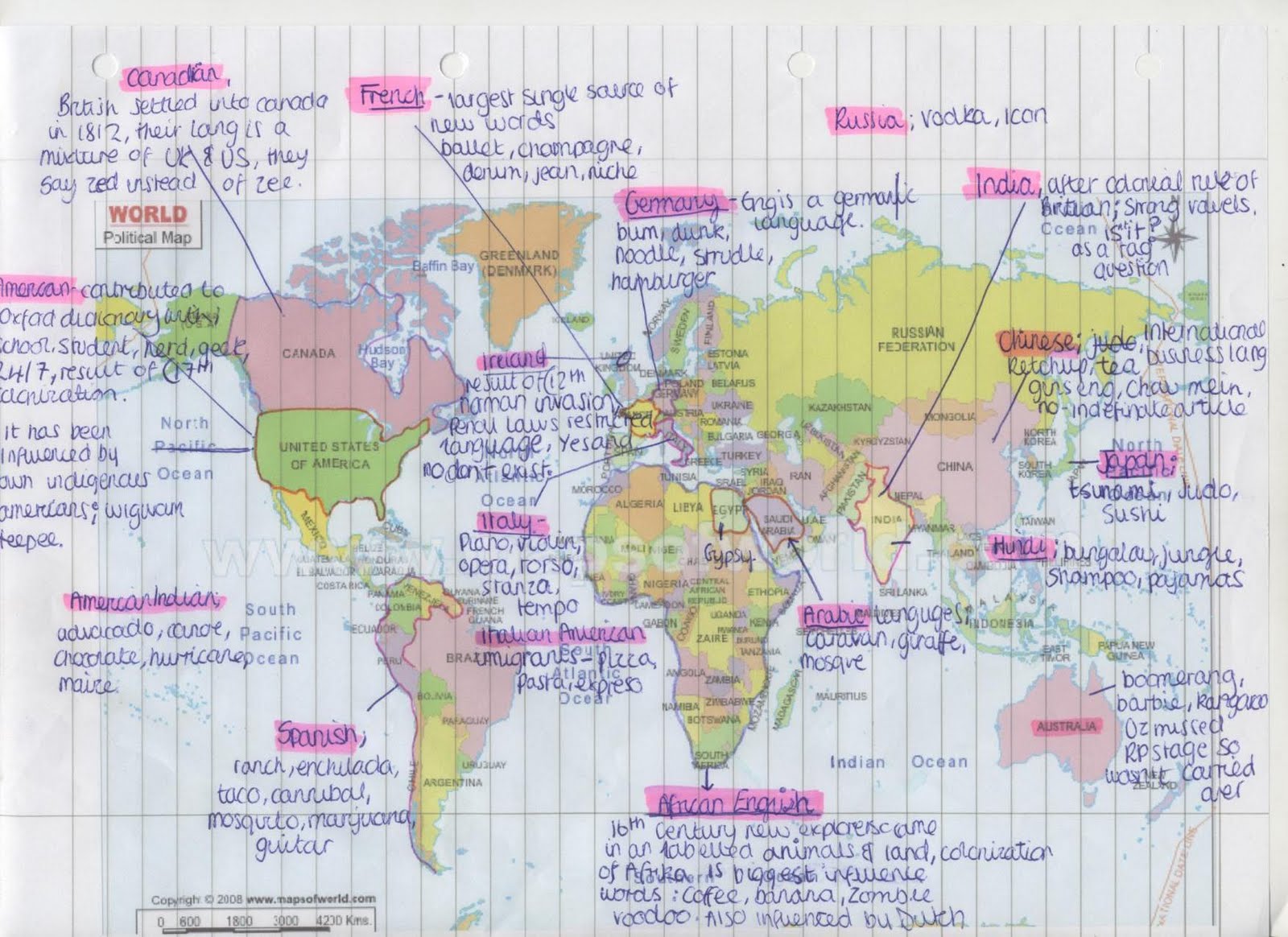 Dr B's English Language Blog: Global Language Maps