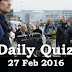 Daily Current Affairs Quiz - 27 Feb 2016