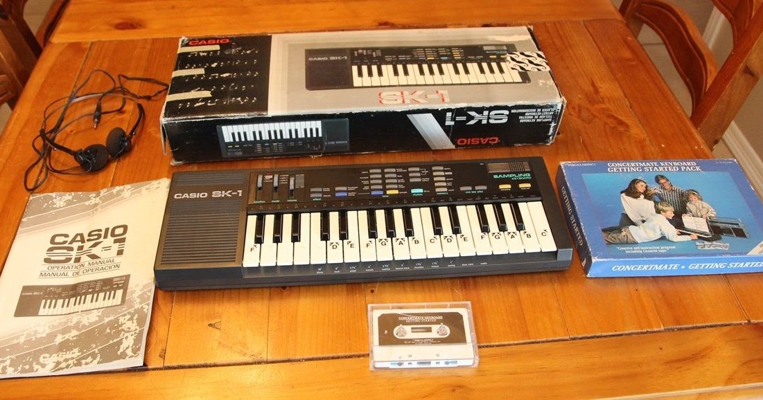 MATRIXSYNTH Casio SK1 Sampling Keyboard Synthesizer w/ Original Box & Extras