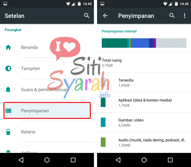 memori internal hp android cepat penuh