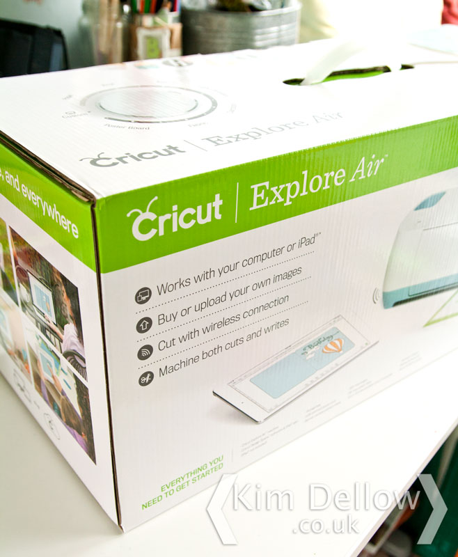 the new Cricut Explore Air in its box