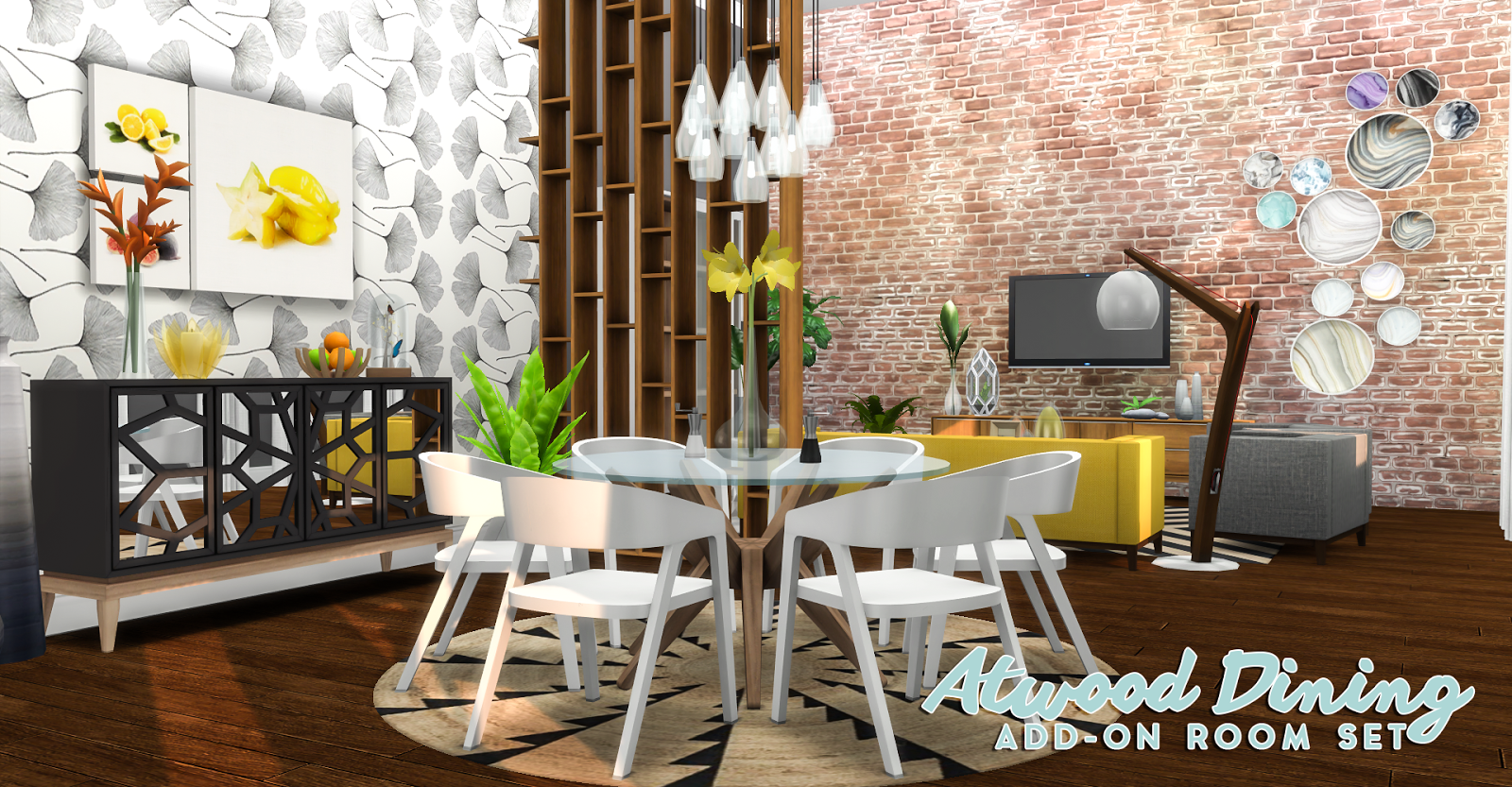 My Sims 4 Blog Atwood Dining Set Addon by Peacemaker ic