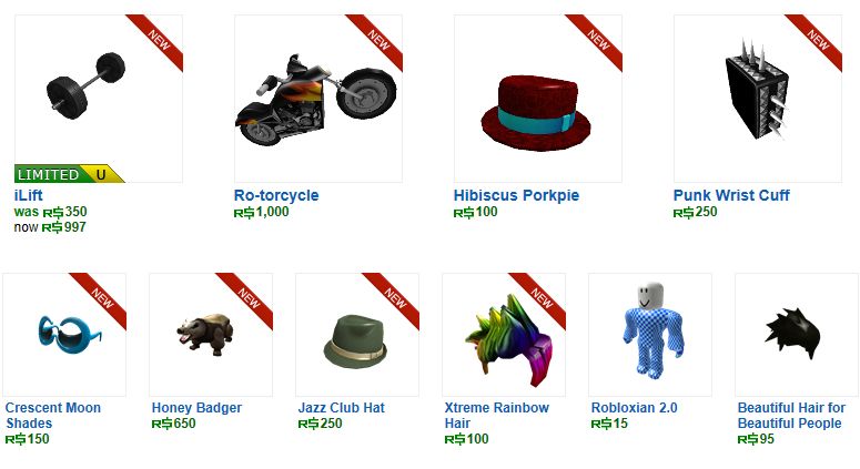 Unofficial Roblox: New catalog items on ROBLOX!