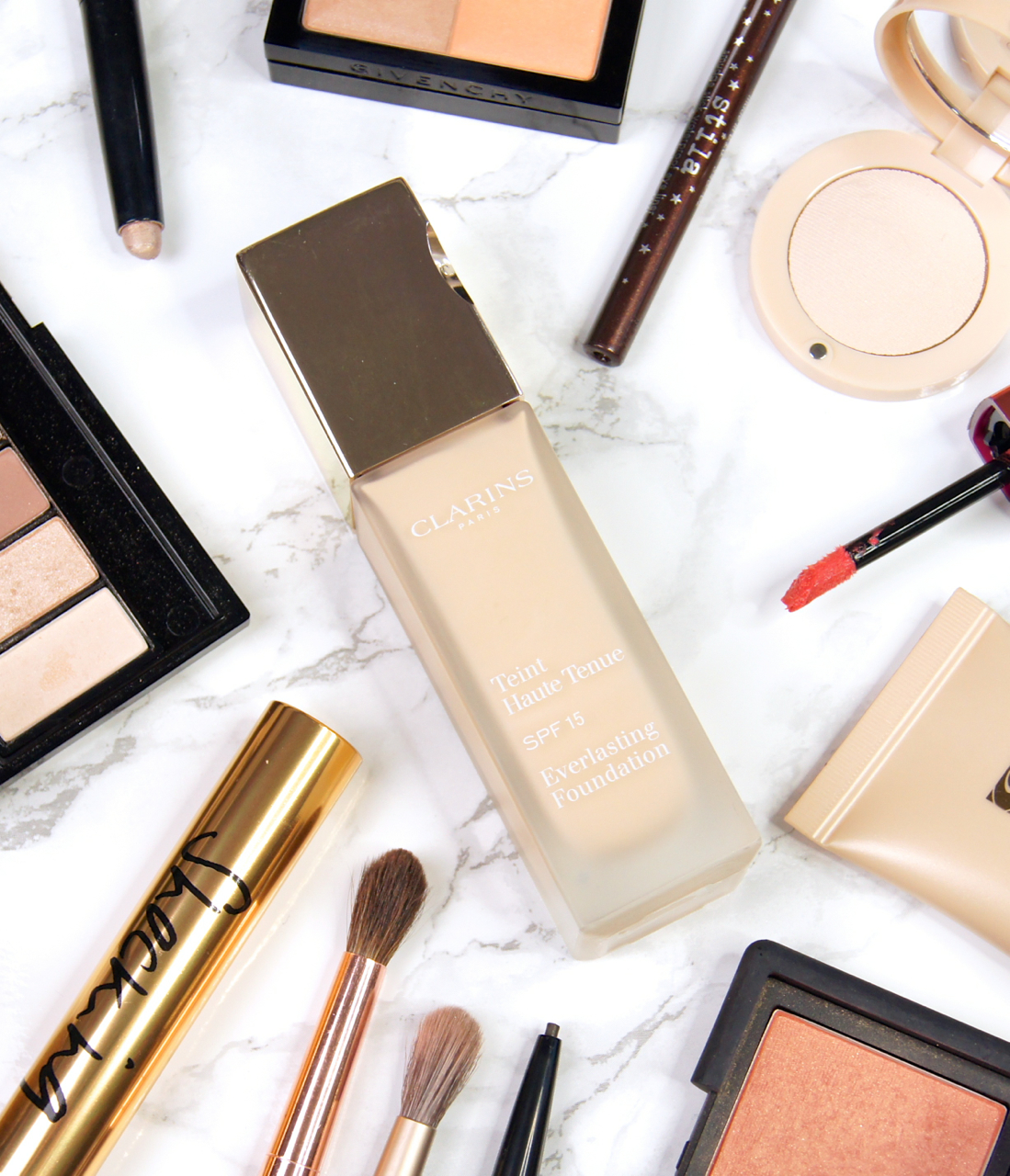clarins everlasting foundation review swatches high coverage comfortable natural no caking