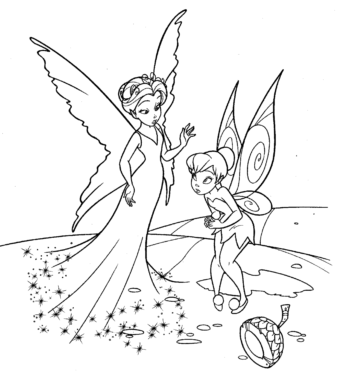 Gambar Mewarnai Peri Cantik Tinkerbell Disney - murid 17