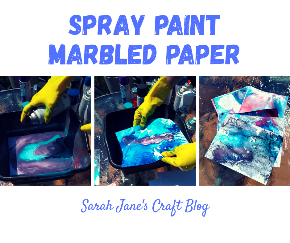 Spray Paint Marbled Paper