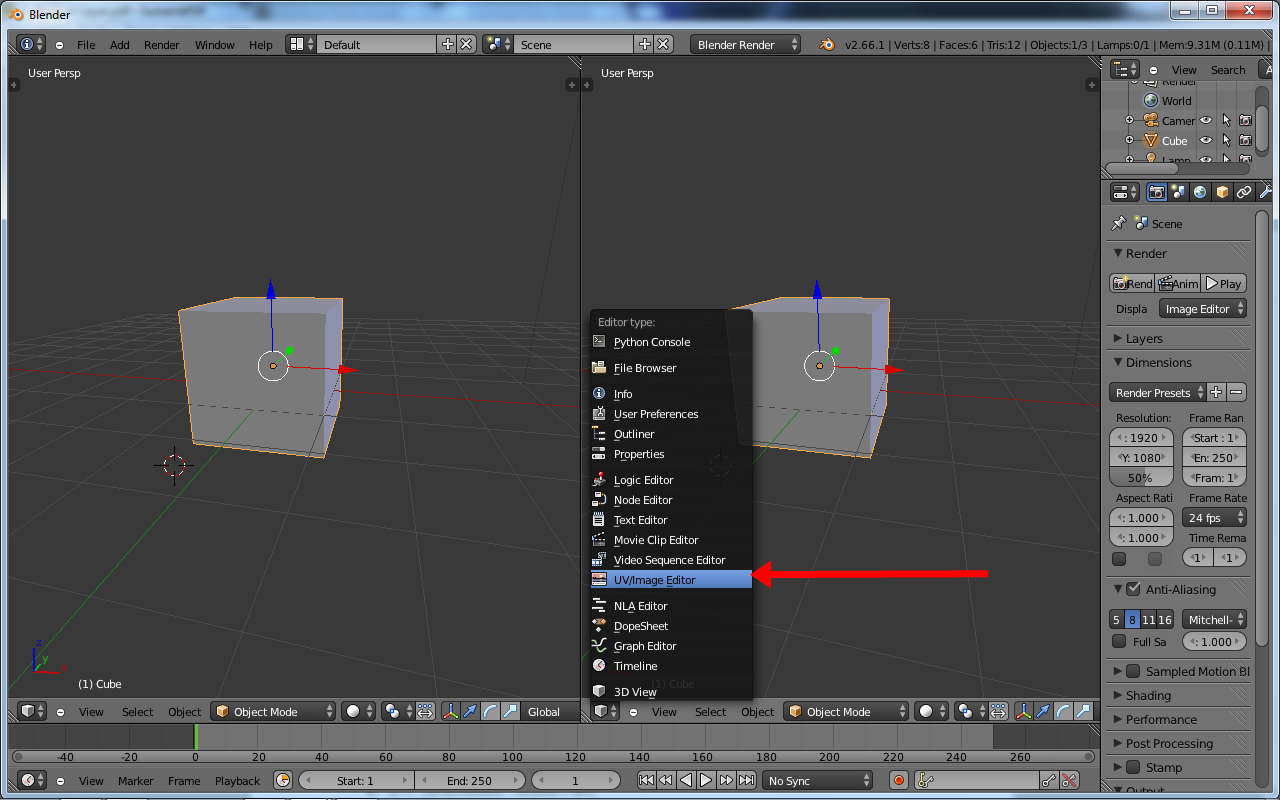 Blender Tutorial Mengenal UV/ Image Editor [versi 1]