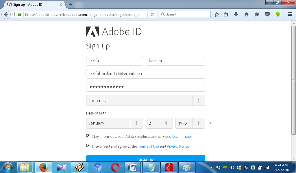 Cara Membuat Akun Adobe Id