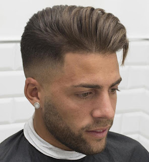 High Fade Longer Hair Blow Dry On Top