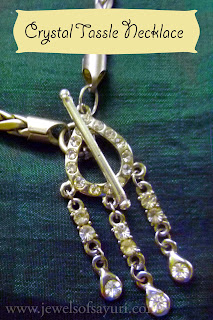 DIY Crystal tassel necklace