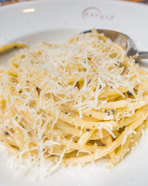 Cacio e Pepe (Pasta with Cheese and Pepper) at Eataly Chicago Cacio e Pepe (Pasta with Cheese and Pepper) at Eataly Chicago