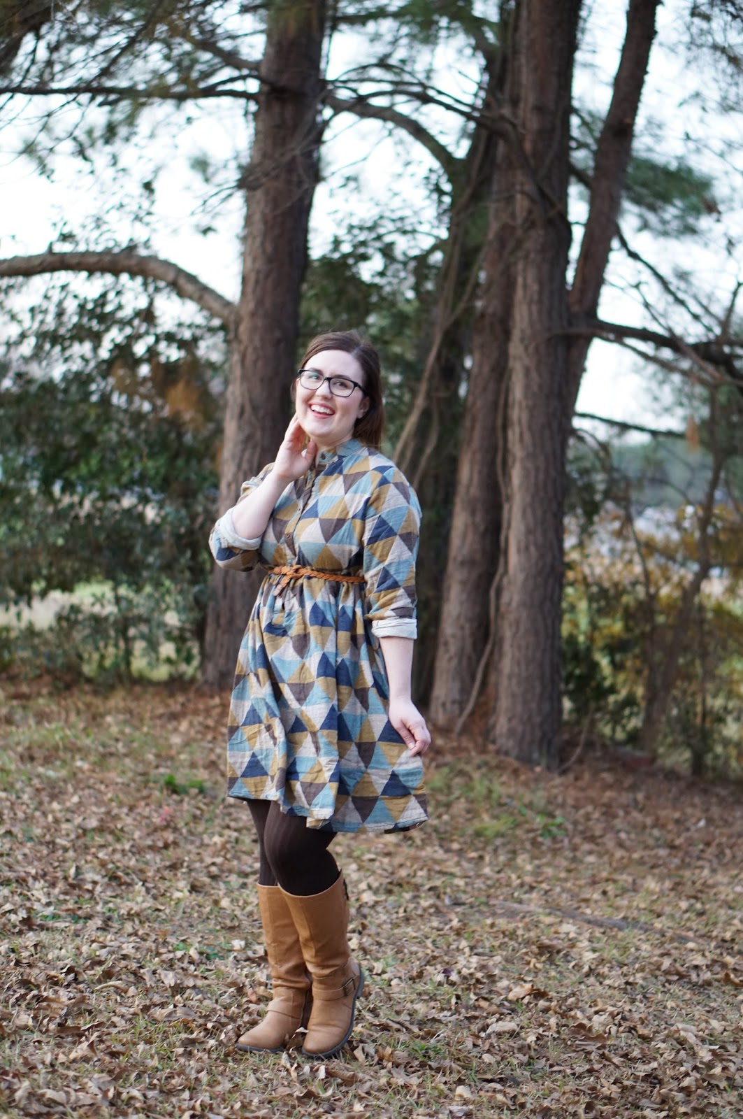 Rebecca Lately Zaful Geometric Dress Fall Outfit
