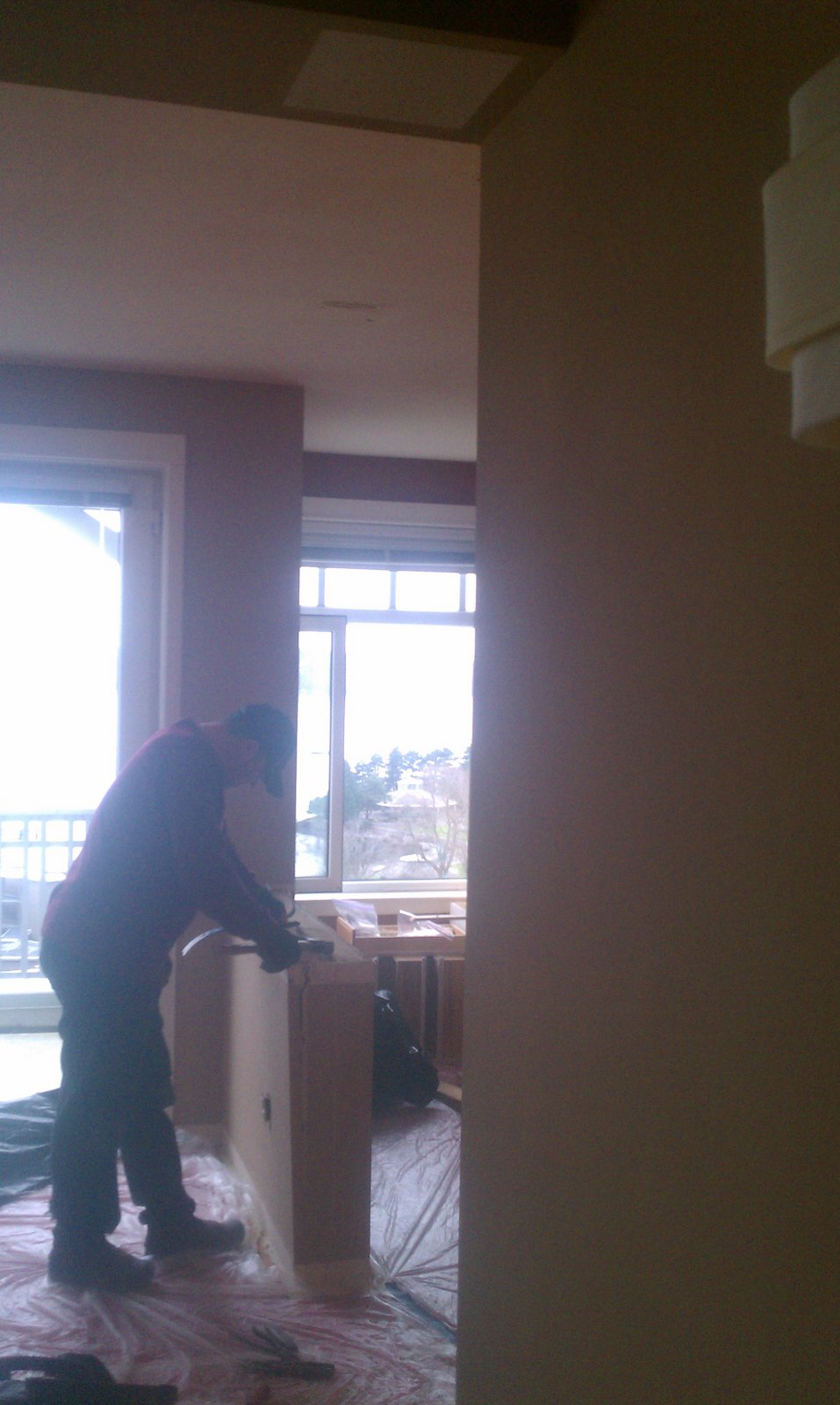 Stella Remodel: Removal of pony walls and posts.