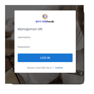 Halaman Login E-MANJA