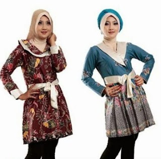 Baju batik remaja putri berjilbab Baju batik remaja putri berjilbab