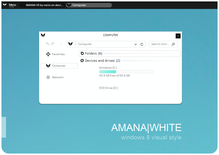 amana visual style untuk windows 8